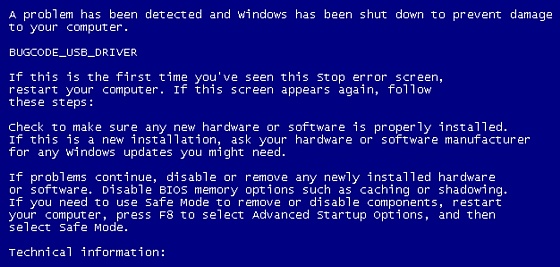 Random BUGCODE_USB_DRIVER BSOD Reboots Fixed » DeputyCIO.com